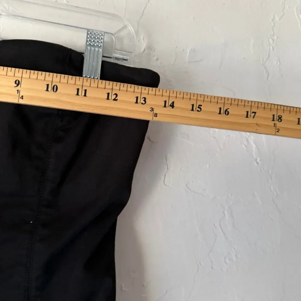 Joe’s Jeans Y2k Black Strapless Mini Dress Size M Cotton Blend‎ Zip Back Tube